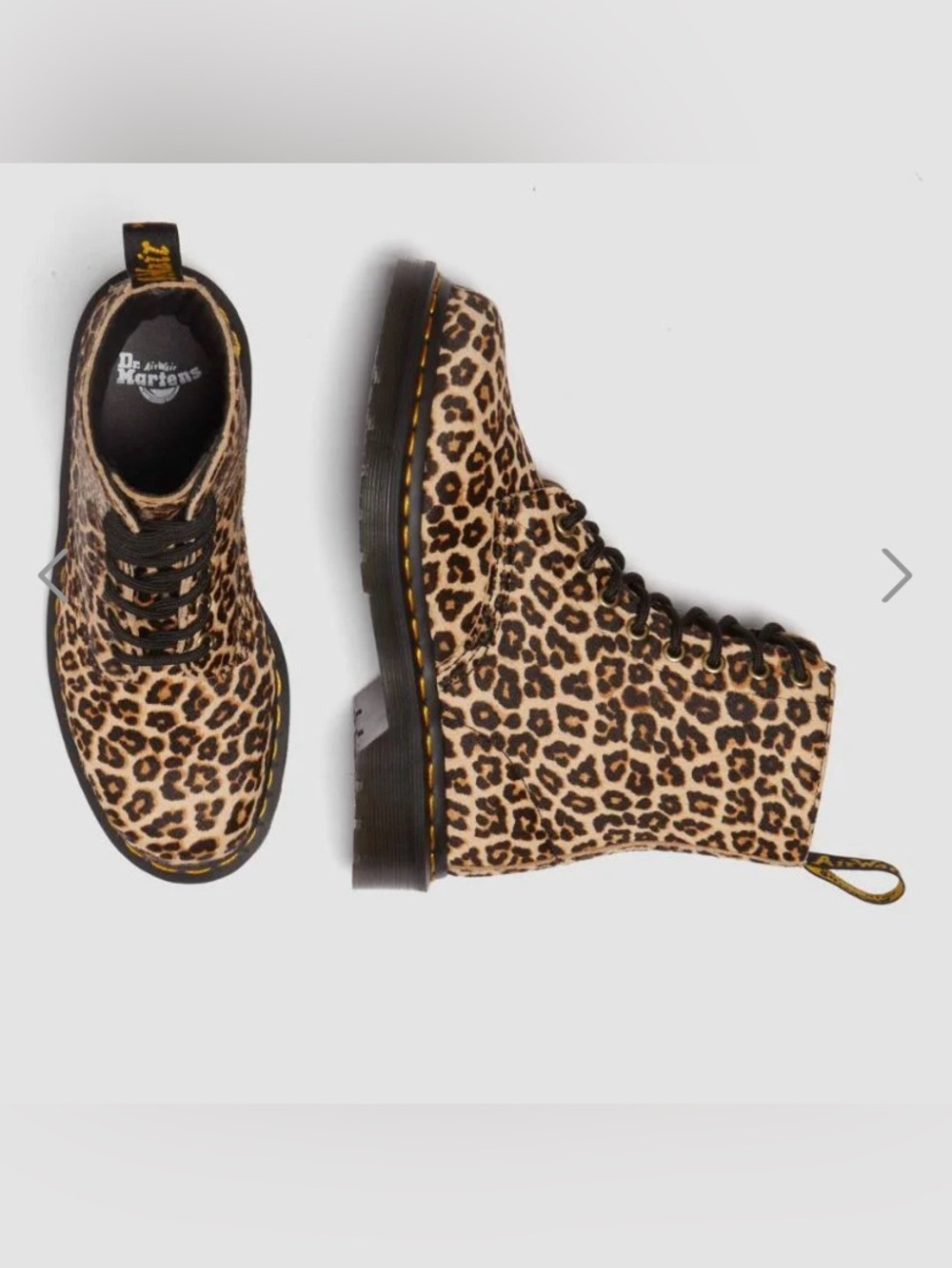Dr Martens 1460 Pascal Leopard Cow Hair Lace Up Boot US M 10 W 11 UK 9 EU 43 NEW